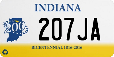 IN license plate 207JA