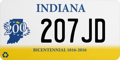 IN license plate 207JD