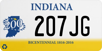 IN license plate 207JG