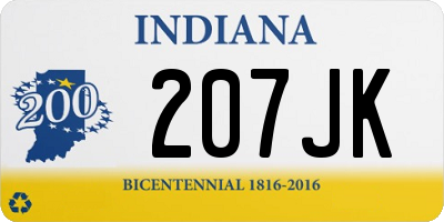 IN license plate 207JK