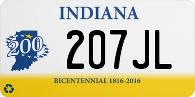 IN license plate 207JL