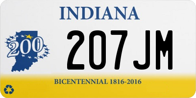 IN license plate 207JM