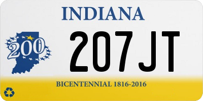 IN license plate 207JT