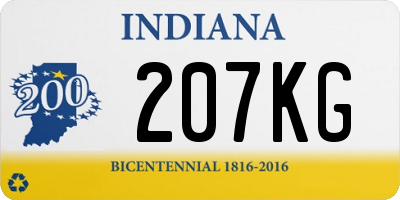 IN license plate 207KG