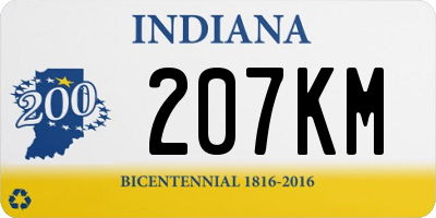 IN license plate 207KM