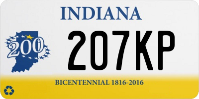 IN license plate 207KP