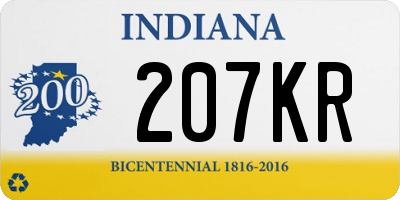 IN license plate 207KR