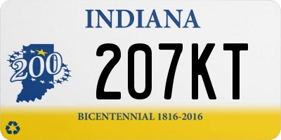 IN license plate 207KT