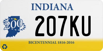 IN license plate 207KU
