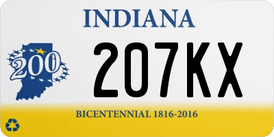 IN license plate 207KX