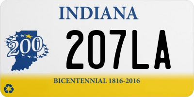 IN license plate 207LA