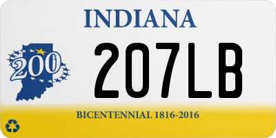 IN license plate 207LB