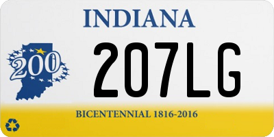 IN license plate 207LG