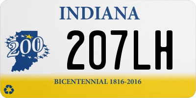 IN license plate 207LH