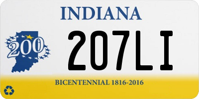 IN license plate 207LI