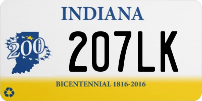 IN license plate 207LK