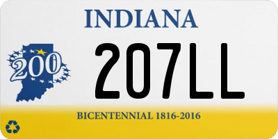 IN license plate 207LL