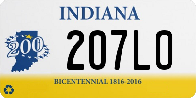 IN license plate 207LO