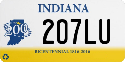 IN license plate 207LU