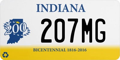 IN license plate 207MG