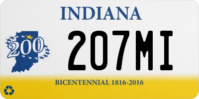 IN license plate 207MI