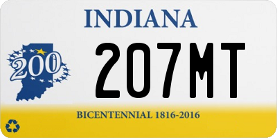 IN license plate 207MT