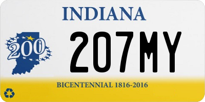 IN license plate 207MY