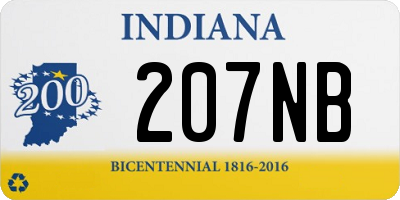 IN license plate 207NB