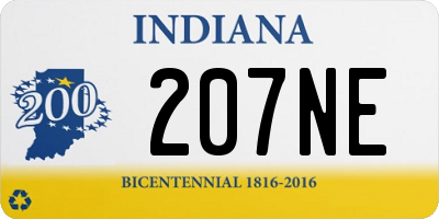 IN license plate 207NE