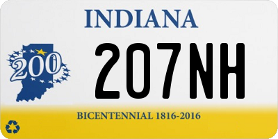 IN license plate 207NH