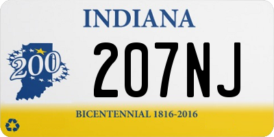 IN license plate 207NJ