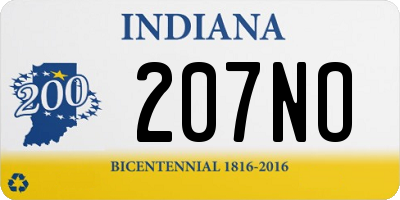 IN license plate 207NO