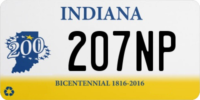 IN license plate 207NP