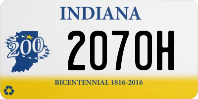 IN license plate 207OH