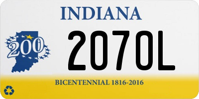 IN license plate 207OL