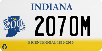 IN license plate 207OM