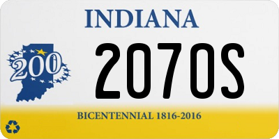 IN license plate 207OS