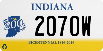 IN license plate 207OW