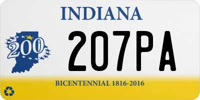 IN license plate 207PA