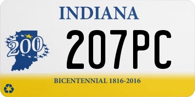 IN license plate 207PC
