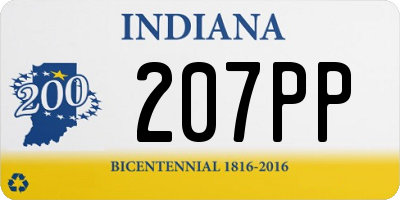 IN license plate 207PP