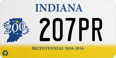 IN license plate 207PR