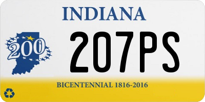 IN license plate 207PS