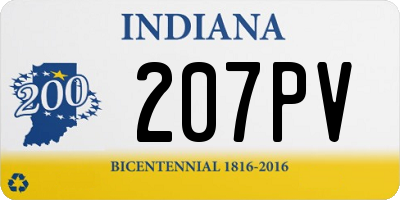 IN license plate 207PV