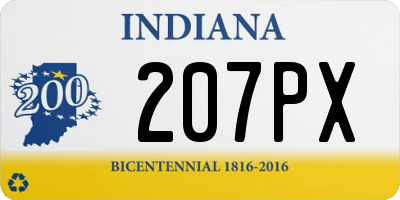 IN license plate 207PX