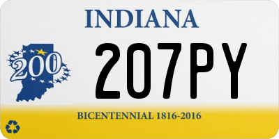 IN license plate 207PY