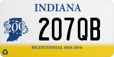 IN license plate 207QB