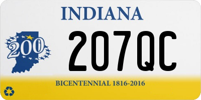 IN license plate 207QC