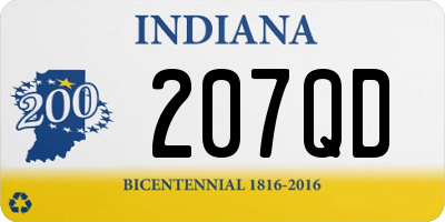 IN license plate 207QD