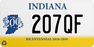 IN license plate 207QF